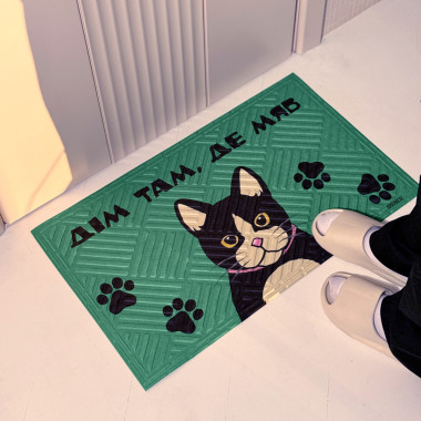  Door carpet Home is where meow is: photo - ORNER 