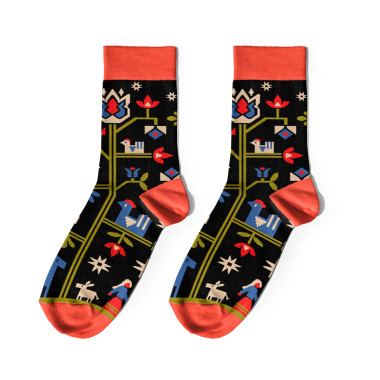  Носки «Дерево жизни» чёрные: фото - ORNER 