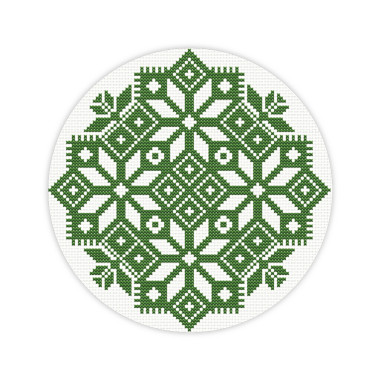  Набір для вишивання Ø190 мм ORNER x Diva Olivka «Мандала» зелений: фото - ORNER 