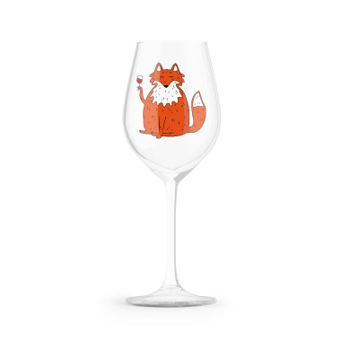  Glass Fox with wine 450ml: photo - ORNER 