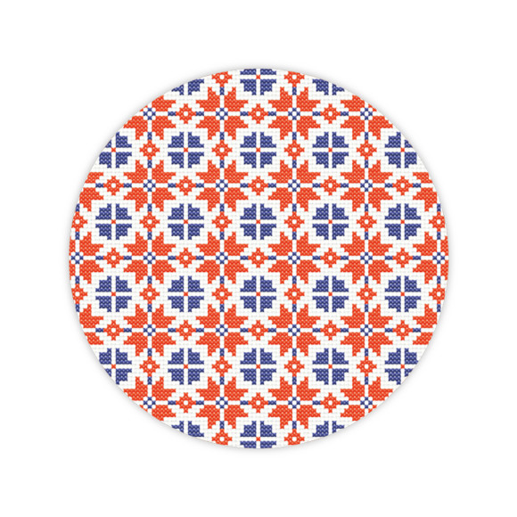  Набор для вышивания Ø190 мм ORNER x Diva Olivka «Двухцветный орнамент»: Фото - ORNER 