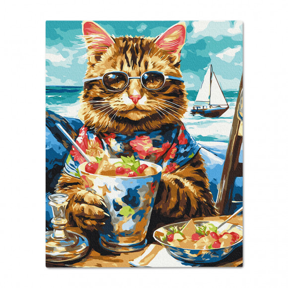  Картина по номерам «Кот в отпуске»: Фото - ORNER 