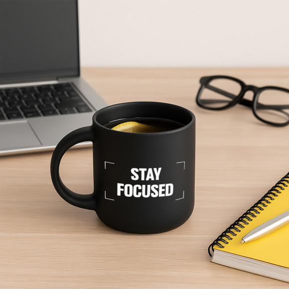  Чашка «Stay focused» черная: Фото - ORNER 