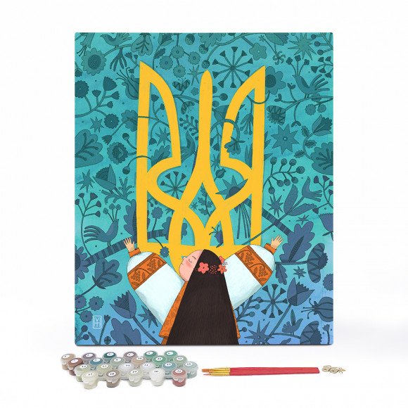  Картина по номерам ORNER x Євгенія Гайдамака «Украина в объятиях»: Фото - ORNER 