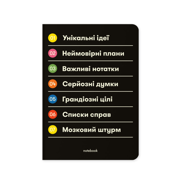  Блокнот у клітинку «Важливі нотатки» чорний: Фото - ORNER 