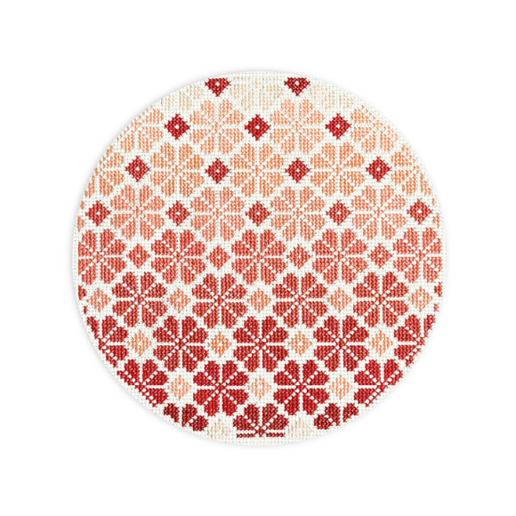  Набор для вышивания Ø190 мм ORNER x Diva Olivka «Орнамент. Терракотовые цветы»: Фото - ORNER 