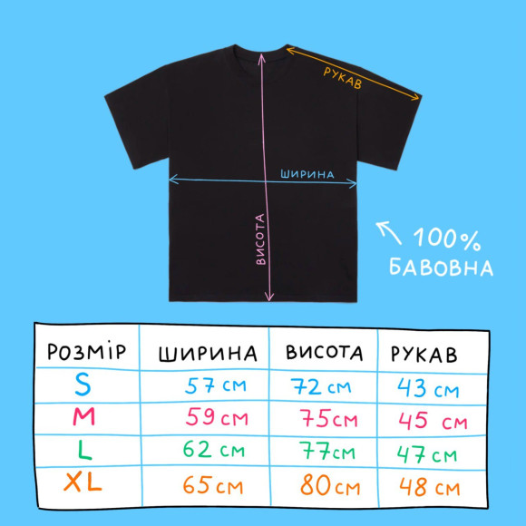  Футболка ORNER х Maliunok «Не переживай» чорна: Фото - ORNER 
