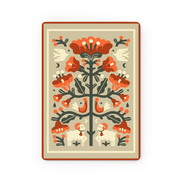  Wooden poster “Eternal tree of life” light: Photo - ORNER 