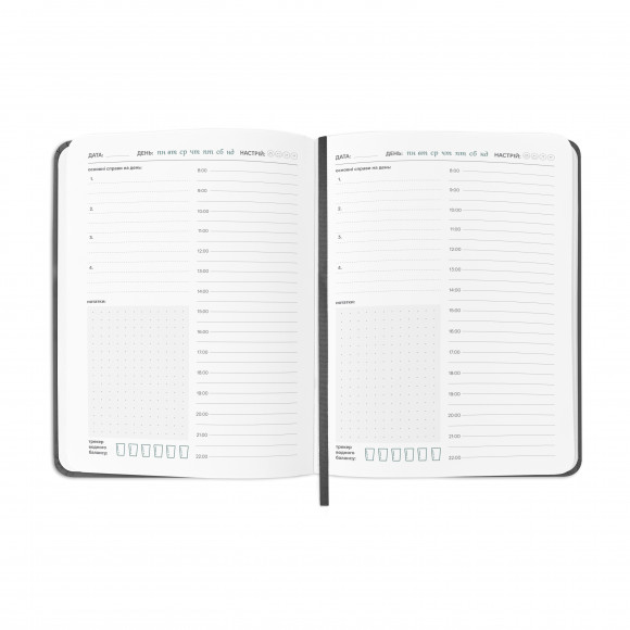  Планер-щоденник «Мої щоденні плани» сірий: Фото - ORNER 