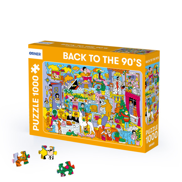  Puzzle ORNER Back to the 90's. Movies and TV-series 1000 elements: Photo - ORNER 