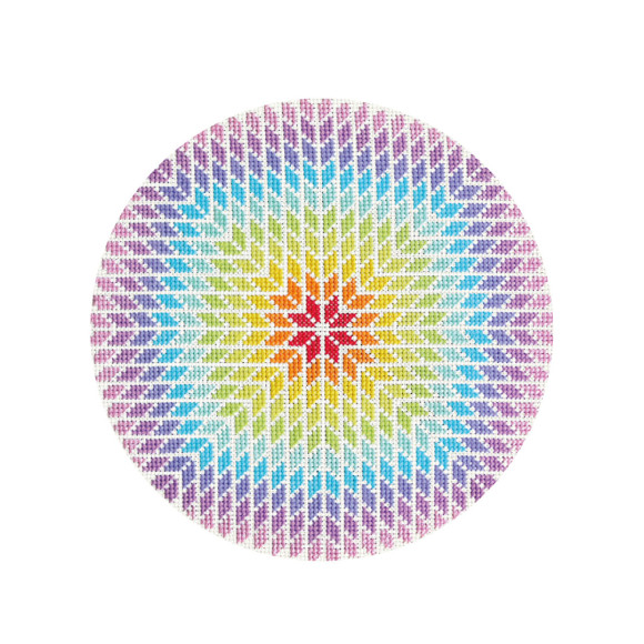  Набор для вышивания Ø190 мм ORNER x Diva Olivka «Радужный цветок»: Фото - ORNER 