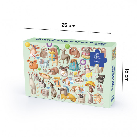  Jigsaw puzzle Funny and happy dogs 500 elements: Photo - ORNER 