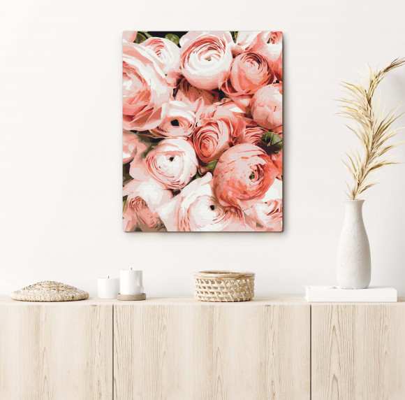  Картина по номерам  «Персиковые пионовидные розы»: Фото - ORNER 