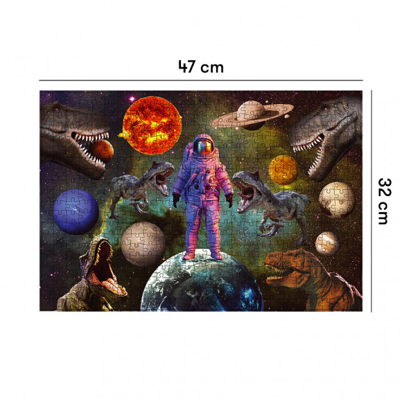  Jigsaw puzzle Dinosaurs in space 500 elements: Photo - ORNER 