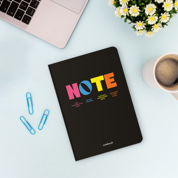  Блокнот у клітинку «NOTE» чорний: Фото - ORNER 