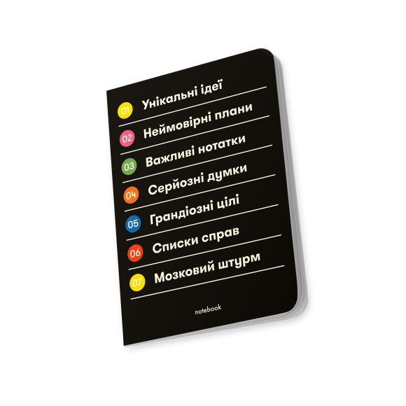 Блокнот у клітинку «Важливі нотатки» чорний: Фото - ORNER 