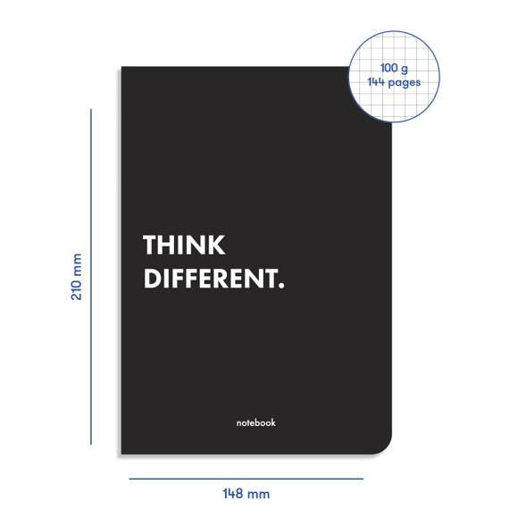  Think Different plaid notebook black: Photo - ORNER 
