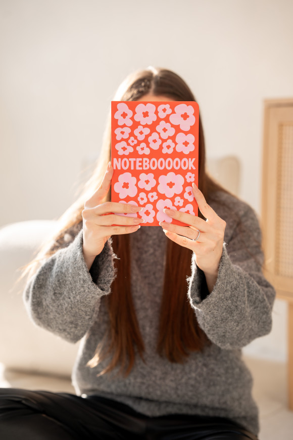  Блокнот в точку «Цветочный» красный: Фото - ORNER 