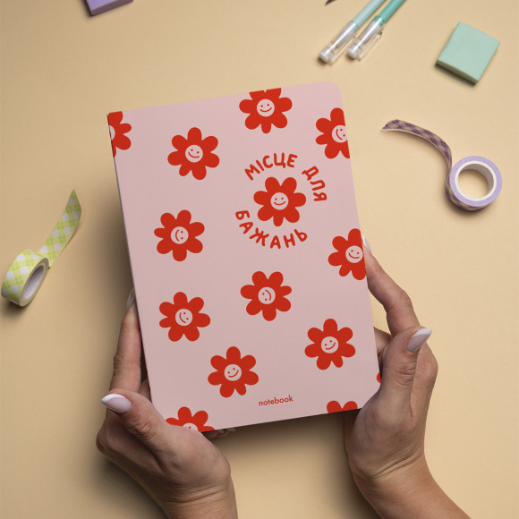  Блокнот в крапку «Для бажань» рожевий: Фото - ORNER 