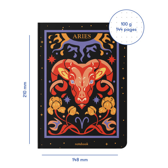  Dotted notebook Zodiac sign — Aries: Photo - ORNER 