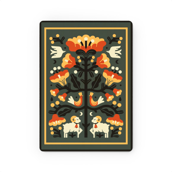  Wooden poster “Eternal tree of life” green: Photo - ORNER 