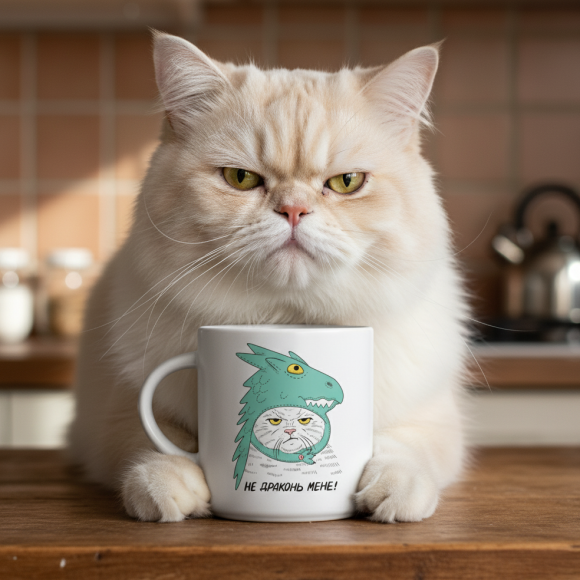  Чашка «Кот-дракон»: Фото - ORNER 