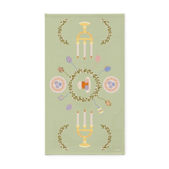  Рушник «Великодній вінок» зелений 40х70: Фото - ORNER 