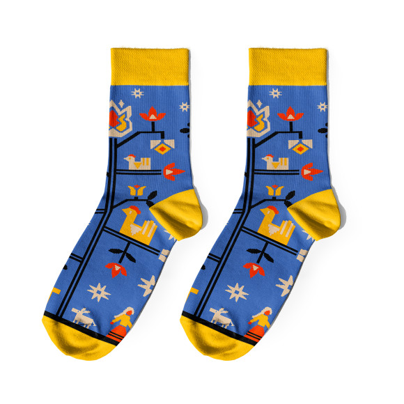  Носки «Дерево жизни» синие: Фото - ORNER 