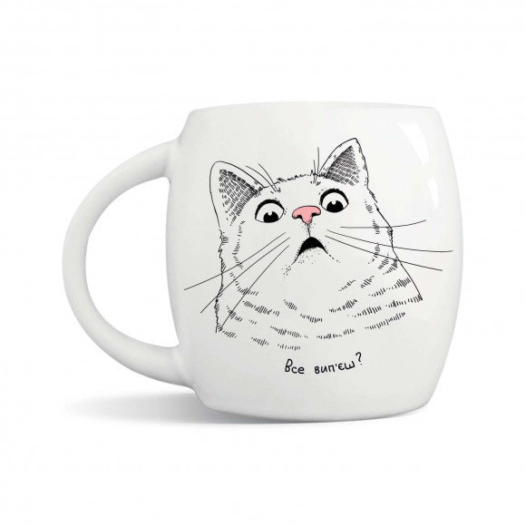  Чашка «Удивлённый кот»: Фото - ORNER 