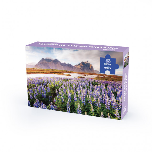  Jigsaw puzzle Lupins in the mountains 500 elements: Photo - ORNER 
