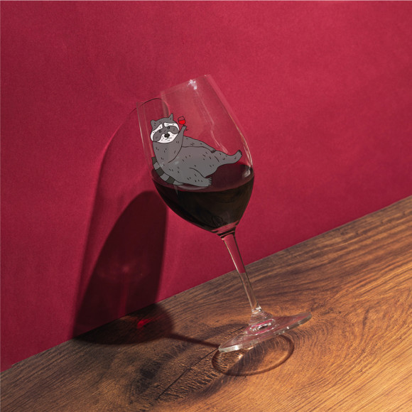  Бокал «Енот с вином» 450 мл: Фото - ORNER 