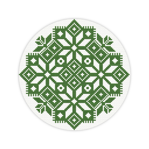  Набор для вышивания Ø190 мм ORNER x Diva Olivka «Мандала» зеленый: Фото - ORNER 