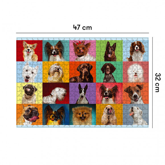  Jigsaw puzzle Color portraits of dogs 500 elements: Photo - ORNER 
