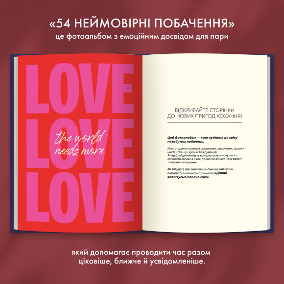  Фотоальбом с заданиями для свиданий «54 Невероятные свидания» темно-синий: Фото - ORNER 