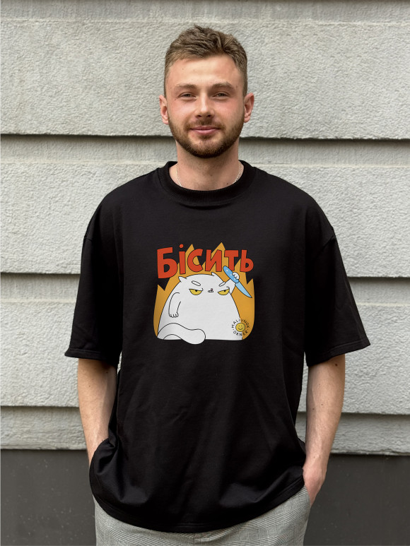 T-shirt ORNER x Maliunok “Annoyed” black: Photo - ORNER 