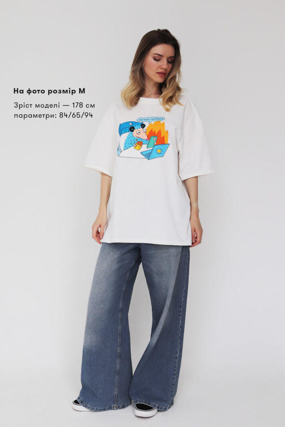  Oversized T-shirt ORNER x Maliunok “Calm” dairy: Photo - ORNER 