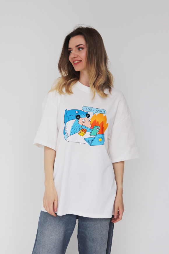  Oversized T-shirt ORNER x Maliunok “Calm” dairy: Photo - ORNER 