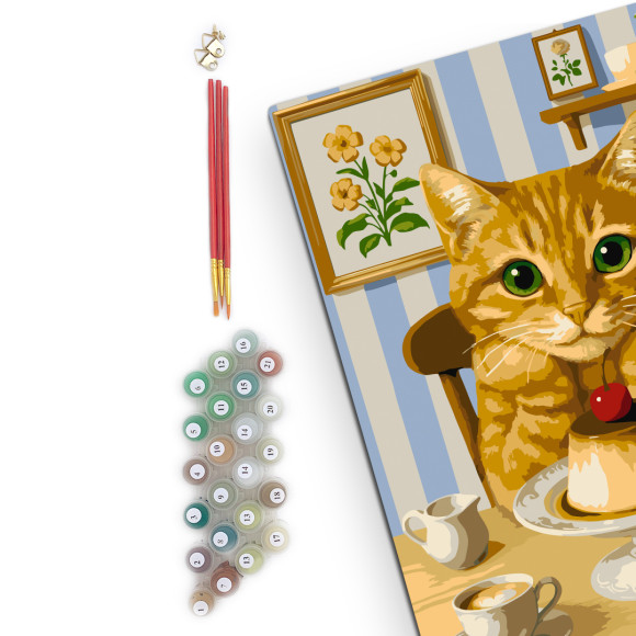  Картина по номерам «Кошачье угощение»: Фото - ORNER 