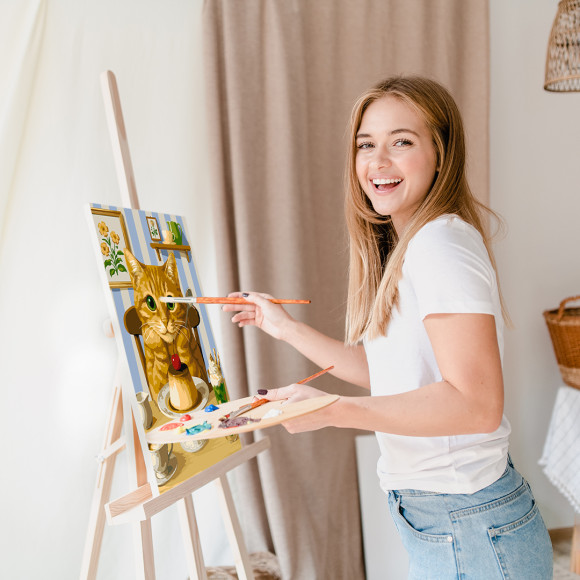  Картина по номерам «Кошачье угощение»: Фото - ORNER 