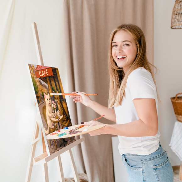  Картина за номерами «Котяче кафе»: Фото - ORNER 