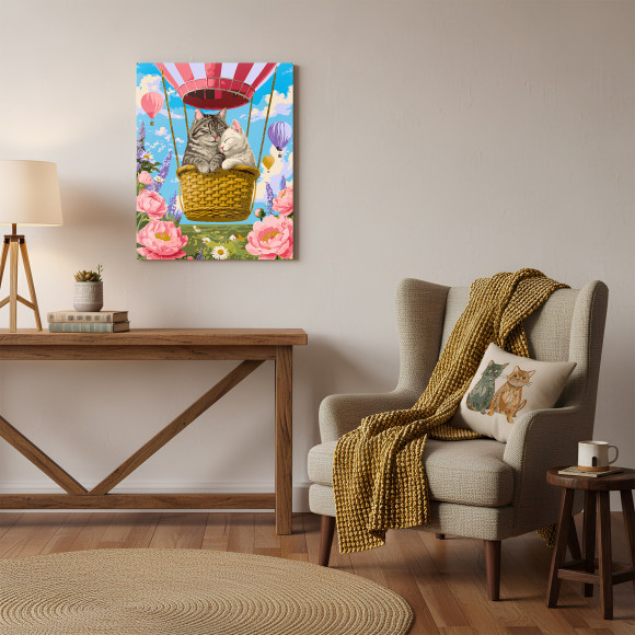  Картина за номерами «Коти на повітряній кулі»: Фото - ORNER 