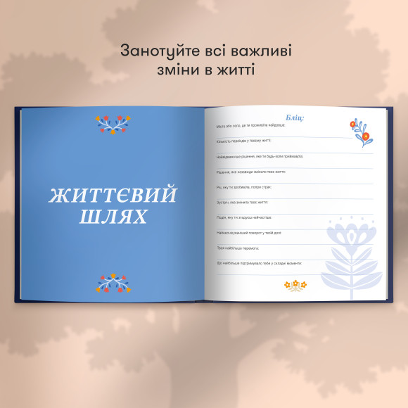  Книга воспоминаний «Истории лучшего папы» тёмно-синяя: Фото - ORNER 