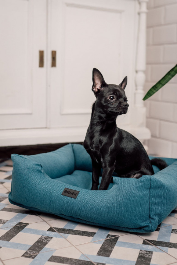  Лежак Классический для собак бирюзовый S: Фото - ORNER 