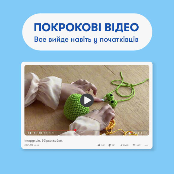  Набор для вязания крючком «Лягушка»: Фото - ORNER 