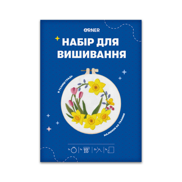  Набор для вышивания Ø160 мм «Венок из нарциссов»: Фото - ORNER 
