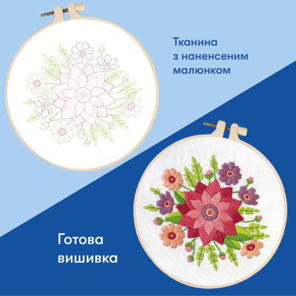  Набір для вишивання Ø160 мм «Весняний букет»: Фото - ORNER 