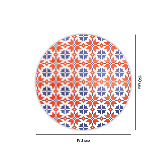  Набор для вышивания Ø190 мм ORNER x Diva Olivka «Двухцветный орнамент»: Фото - ORNER 