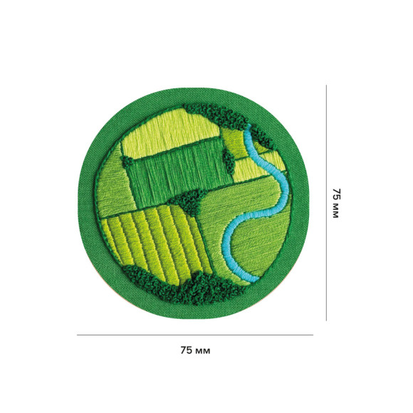  Набір для вишивання Ø75 мм ORNER x Diva Olivka «Українські поля» зелений: Фото - ORNER 