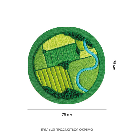  Набір для вишивання Ø75 мм ORNER x Diva Olivka «Українські поля» зелений: Фото - ORNER 