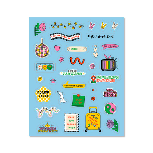  A set of stickers for photo albums 